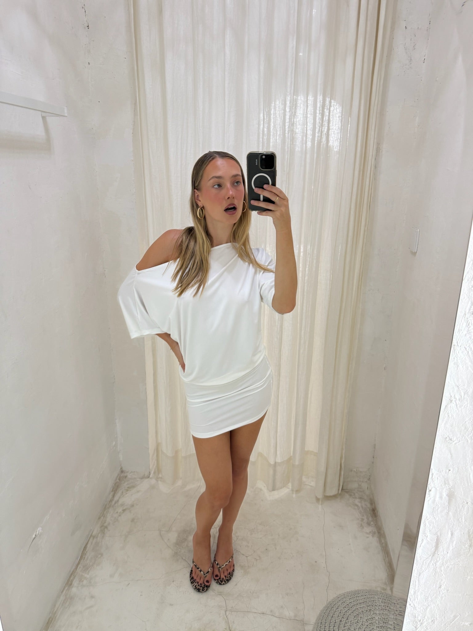 CHLOE MINI DRESS | BLANC