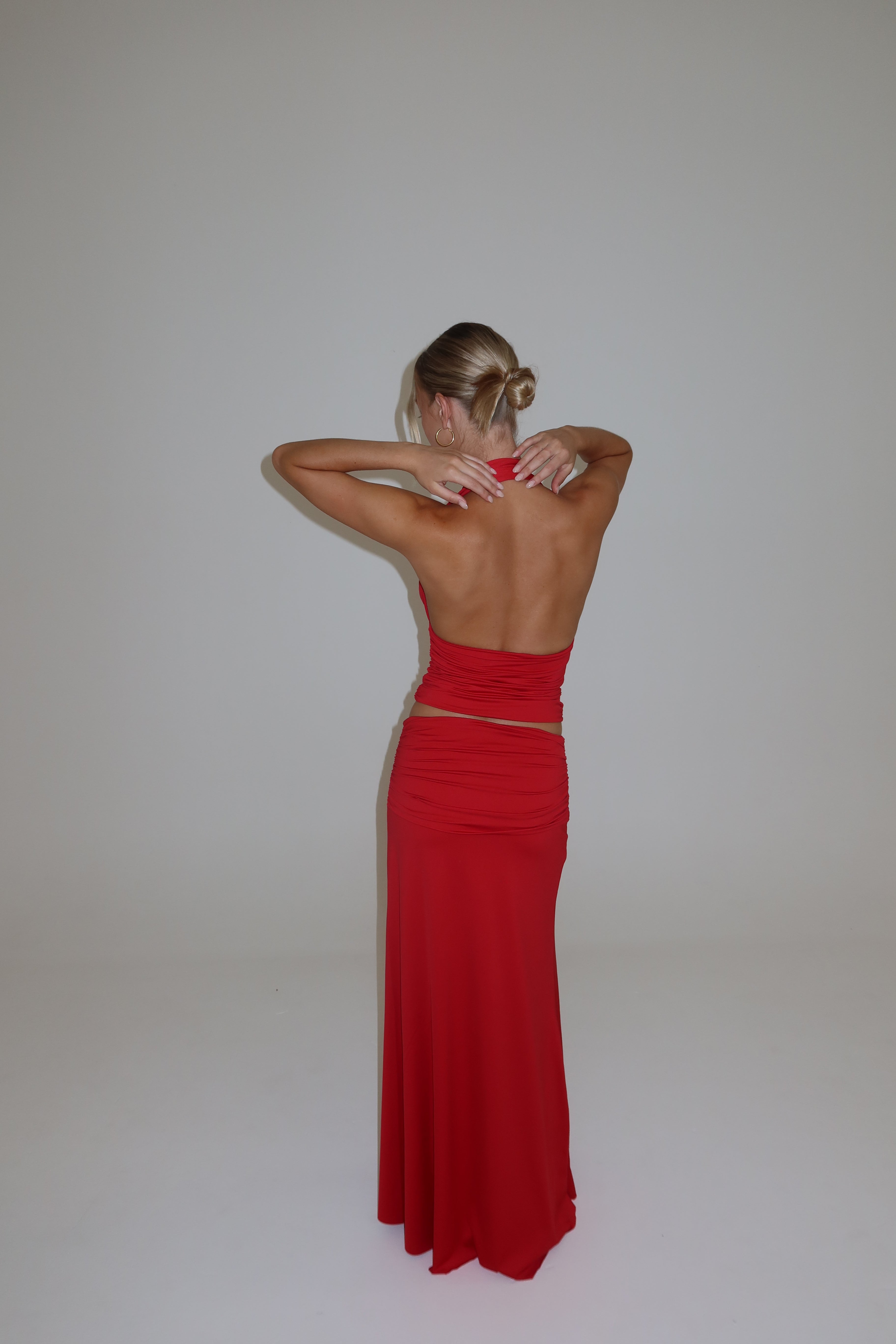 REMI SKIRT: RUBY RED