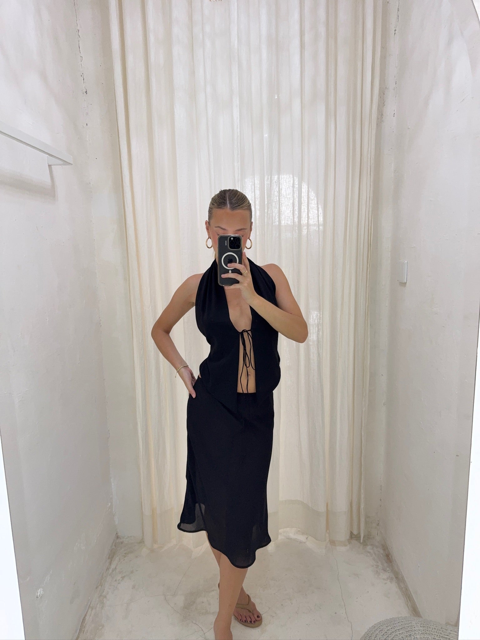 SOPHIE MIDI SKIRT | ONYX