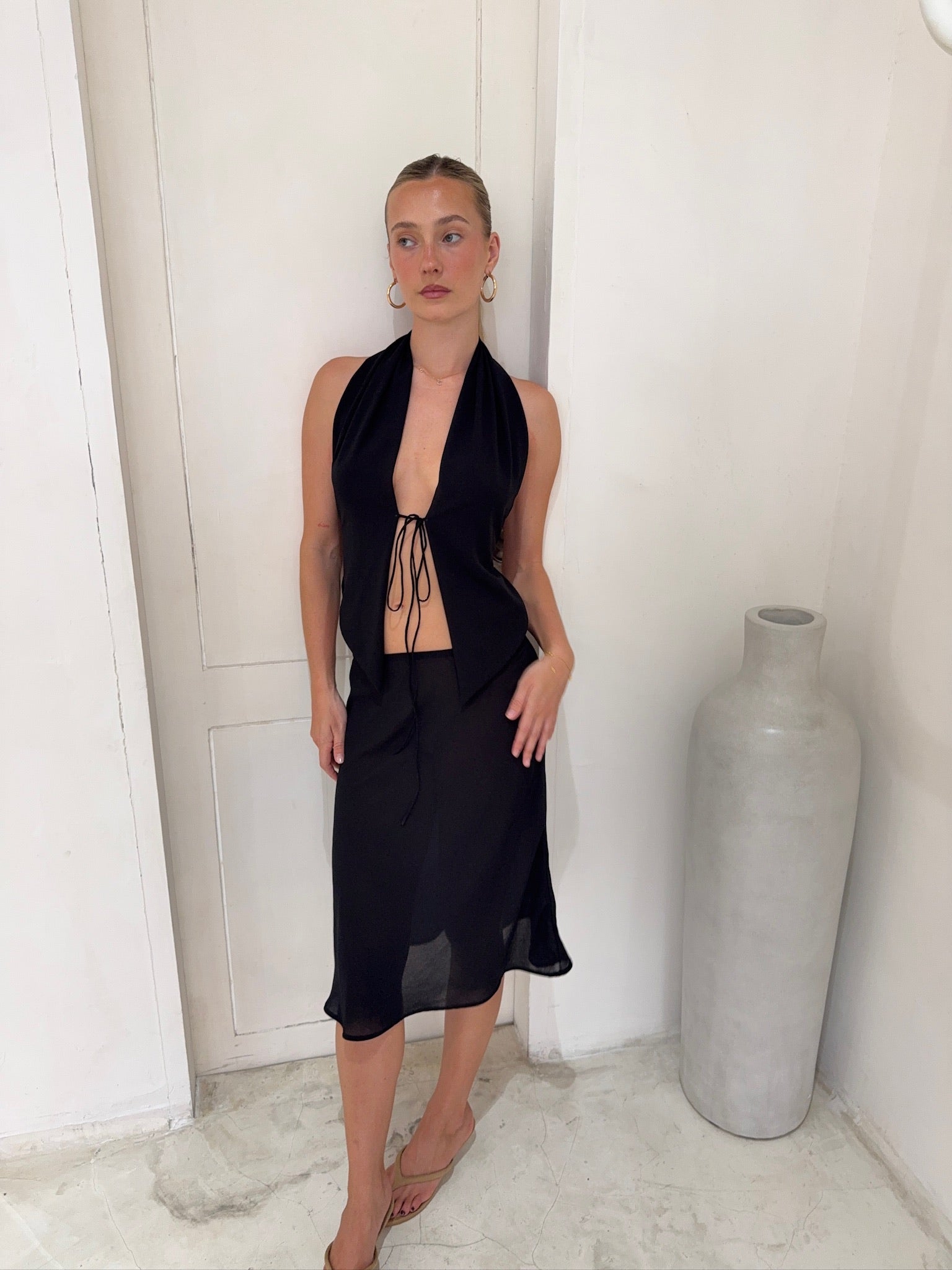 SOPHIE HALTER TOP | ONYX