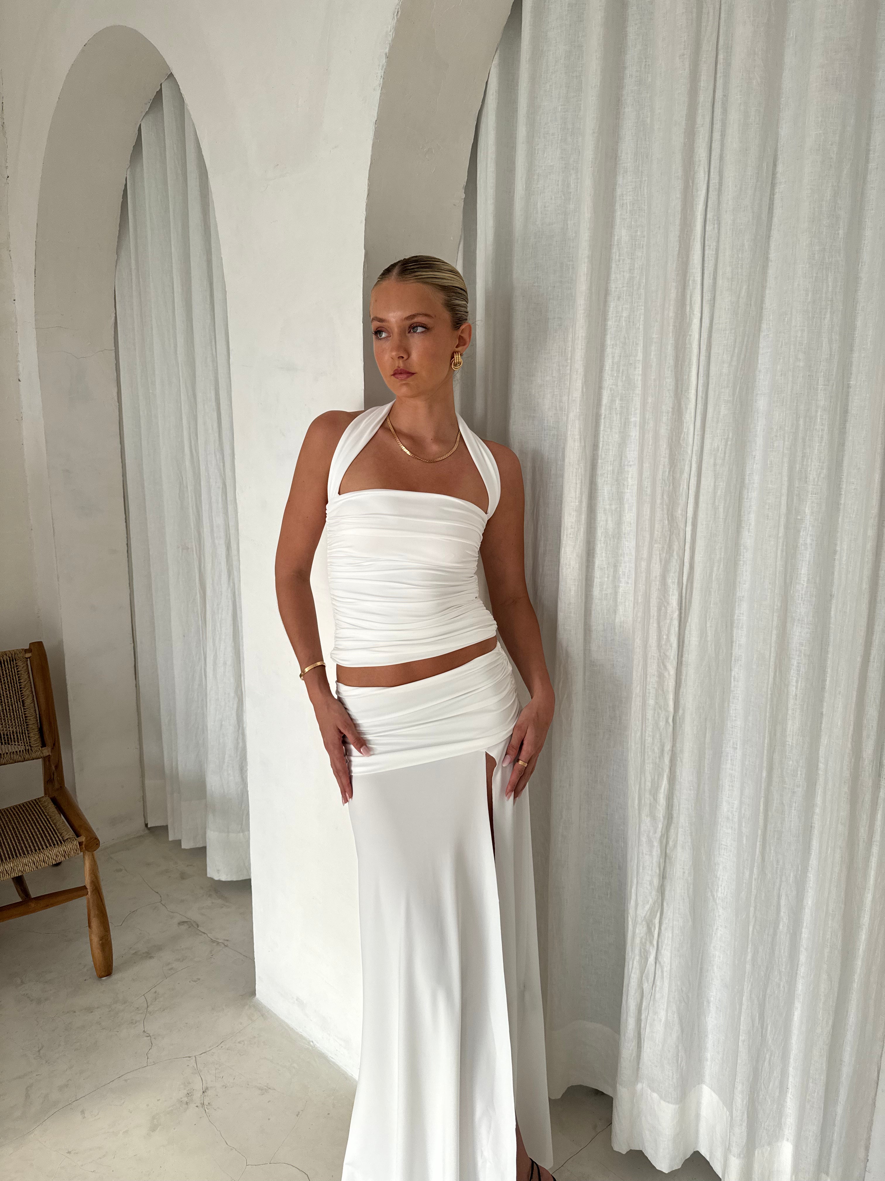 KAI HALTER TOP | BLANC